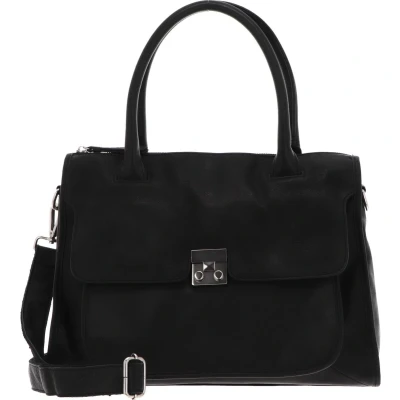Afbeelding van FREDsBRUDER Leren Schoudertas Handtas Treasure Handbag Black Zwart
