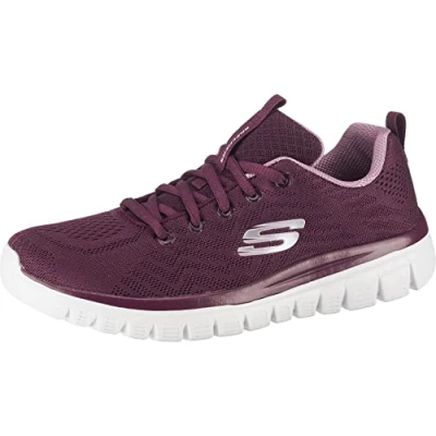 Afbeelding van Skechers Sierlijke Get Connected Sneaker voor dames, Wijn, 41 EU