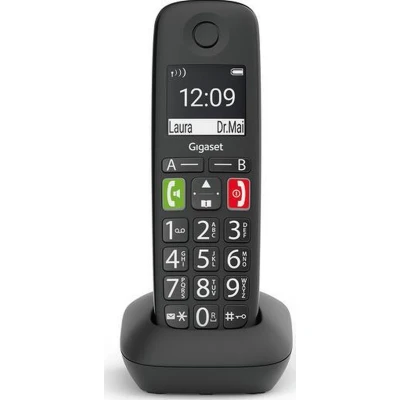 Afbeelding van Gigaset E290EHX Draadloze handset voor senioren om verbinding te maken met uw DECT basisstation Zeer grote en verlichte knoppen Extra luid geluid compatibel gehoorapparaat zwart