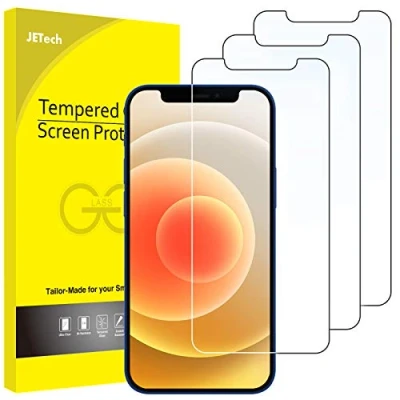 Afbeelding van JETech Screen Protector voor iPhone 12 en Pro 6,1 Inch, Gehard Glas Schermbeschermer, 3 Stuks