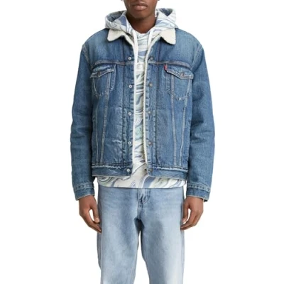 Afbeelding van Levi&#039;s heren Trucker jas Type 3 Sherpa ,Fable,L