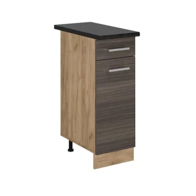 Afbeelding van Vicco Keukenonderkast R Line, Edel grijs/Krachtige eik goud, 30 cm , WB Antraciet