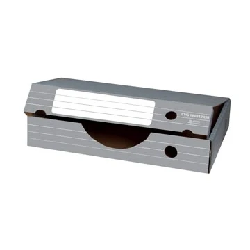 Afbeelding van Elba archiefdoos liggend, ft 45 x 34 8,8 cm, grijs en wit