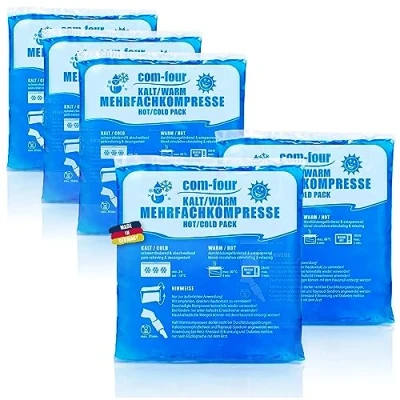 Afbeelding van COM FOUR® 5x meervoudig kompres, koude en warme kompressen, 14 x 13 cm geschikt voor microgolven Made in Germany (05 stuks medium)