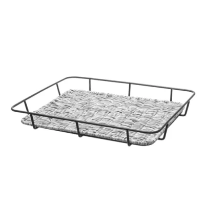 Afbeelding van Hendi Broodmand met Stalen Rand Lichtgrijs 400x300x(H)50mm