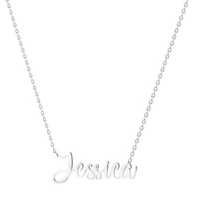 Afbeelding van various Halsketting met naam van roestvrij staal, gepersonaliseerde zilverkleurige hanger voor damesketting, persoonlijk cadeau vrouwen, moeders, meisjes, partners of beste vriendinnen, Plateado,