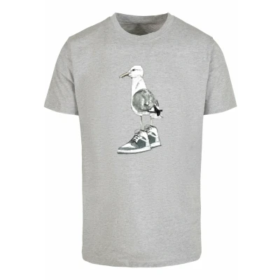 Afbeelding van Mister TEE Seagull Sneakers Tshirt print, Heren, Maat: Small, Heather grey