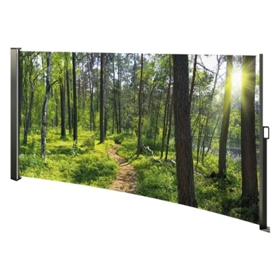 Afbeelding van Zijmarkies met fotoprint WALD, inkijkbescherming, windscherm.