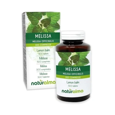 Afbeelding van Citroenmelisse (Melissa officinalis) bladeren NATURALMA 150 g 300 tabletten Voedingssupplement Natuurlijk en Veganistisch