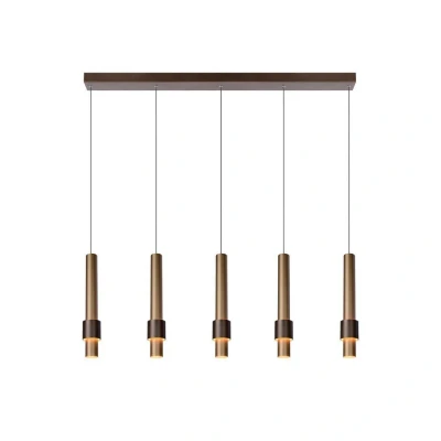 Afbeelding van Lucide MARGARY Hanglamp LED Dimb. 5x4,2W 2700K Koffie