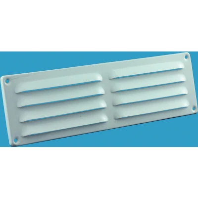 Afbeelding van Nedco schoepenrooster omgezette rand alum. 300 x 90 mm wit