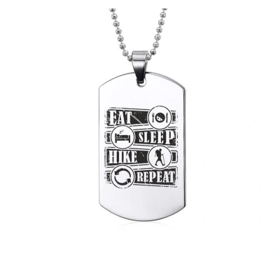 Afbeelding van Ketting RVS Eat Sleep Hike Repeat