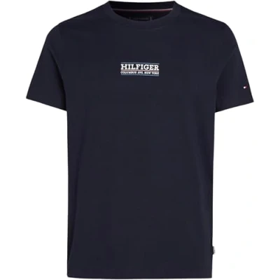 Afbeelding van Tommy Hilfiger Small TEE Tshirt print, Heren, Maat: XS, Desert sky
