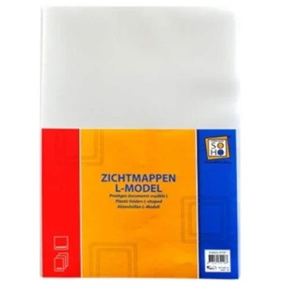 Afbeelding van SOHO Zichtmappen Insteekhoezen Snelbinders Documentenmap Transparant A4 10 stuks