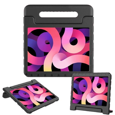 Afbeelding van Apple iPad Air (2020) Hoes: iMoshion Kidsproof Backcover met handvat Shockproof/Valbescherming Softcase,Backcover Zwart Siliconen En TPU (
