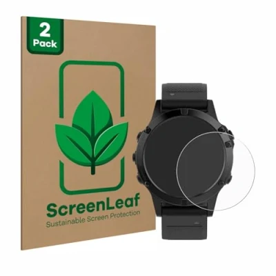 Afbeelding van ScreenLeaf Screenprotector voor Garmin fenix 5 (47 mm) / Plus Duurzame schermbescherming Folie Beschermfolie transparant (2 Stuks)