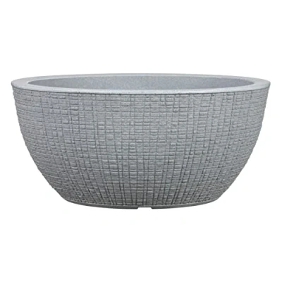 Afbeelding van Scheurich Barceo Bowl 40 Plantenschaal/Bloempot/Plantenschaal, rond, kleur: Stony Grey, gemaakt met gerecycled kunststof, 10 jaar garantie, voor buiten, 18