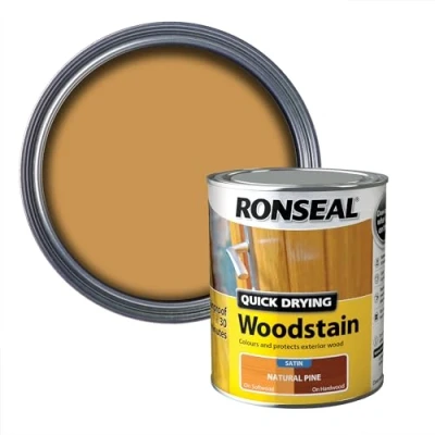 Afbeelding van Ronseal QDWSNP750 750 ml Satin Finish Sneldrogende Houtbeits Natuurlijk Grenen