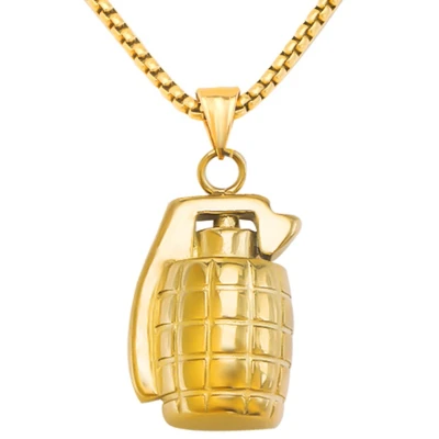 Afbeelding van Granaat Ketting met Hanger Goud kleurig Kettingen Heren Cadeau voor Man Mannen Cadeautjes