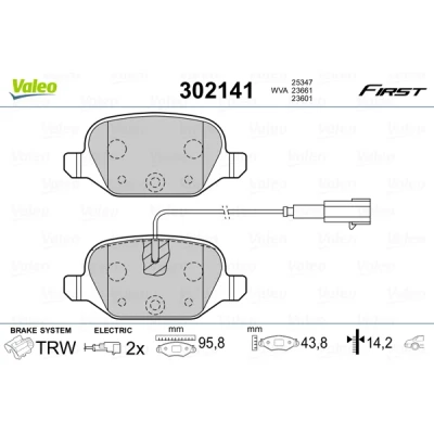 Afbeelding van Valeo Remblokset 302141