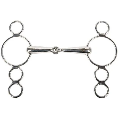 Afbeelding van Harry&#039;s Horse Pessoa bit 3 extra ringen 19mm 11.5 RVS
