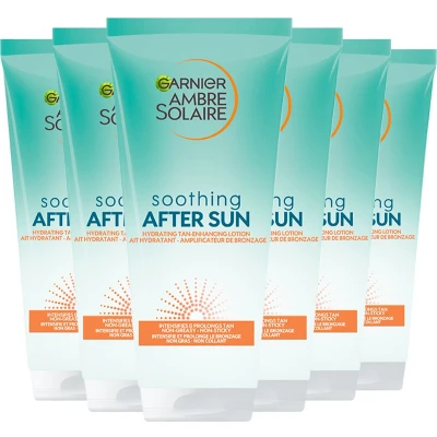 Afbeelding van 6x Garnier Ambre Solaire Aftersun Melk met Zelfbruiner 200 ml