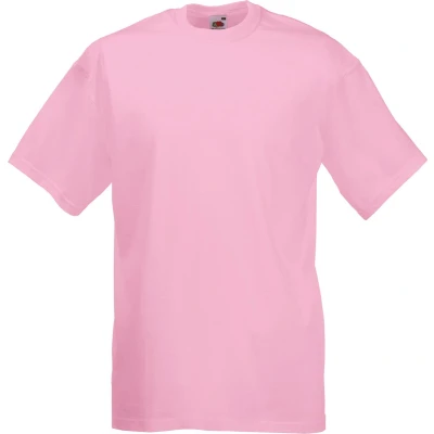 Afbeelding van Fruit Of The Loom Heren Valueweight T shirt met korte mouwen (Licht Roze)