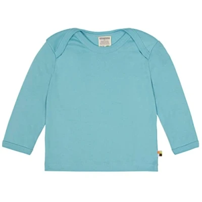 Afbeelding van loud + proud Unisex Kids Uni, GOTS gecertificeerd shirt, cyaan, 62/68, 62/68 cm