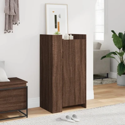 Afbeelding van Schoenenkast 52x37,5x100 cm bewerkt hout bruin eikenkleurig