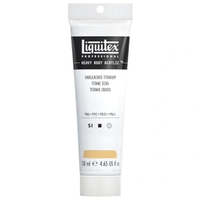 Afbeelding van Liquitex 1047434 Professional Heavy Body acrylverf in kunstenaarskwaliteit met uitstekende lichtechtheid en boterachtige consistentie, 138ml Tube, Unbleached Titanium