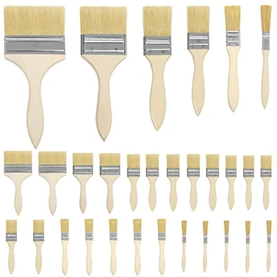 Afbeelding van Kurtzy 20 Pak 5,08, 3,81, 2,54 en 1,27 cm Verfkwasten Professioneel Houten Handvat Verfkwast Set Voor Verf, Stainen, Vernissen, Verlijmen Huis DIY