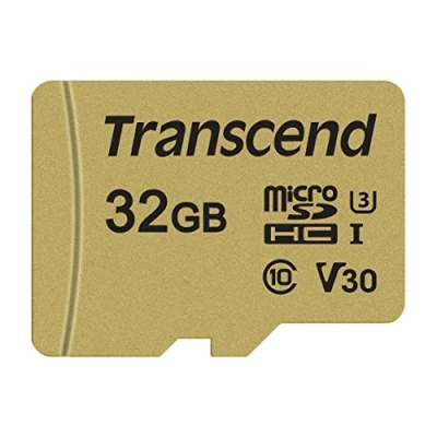 Afbeelding van Transcend microSDHC 500S 32GB Class 10 UHS I U3 V30 + Adapter