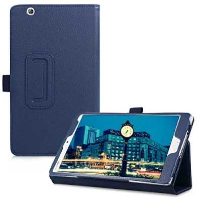 Afbeelding van kwmobile hoes geschikt voor Huawei MediaPad M3 8.4 Slanke tablethoes met standaard Tablet cover in donkerblauw