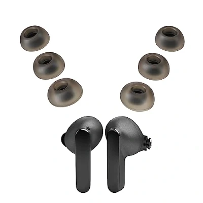 Afbeelding van kwmobile 6x cover voor in ear oortjes geschikt JBL Live Pro 2 TWS Vervangende oordopjes zwart