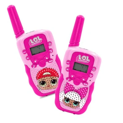 Afbeelding van LOL Surprise walkie talkie set USB C opladen met zaklampfunctie 1 kilometer bereik digitaal LCD scherm