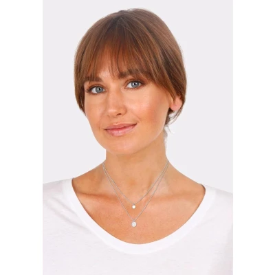 Afbeelding van Elli COIN Structure Ketting, Dames, Maat: 45, Silber