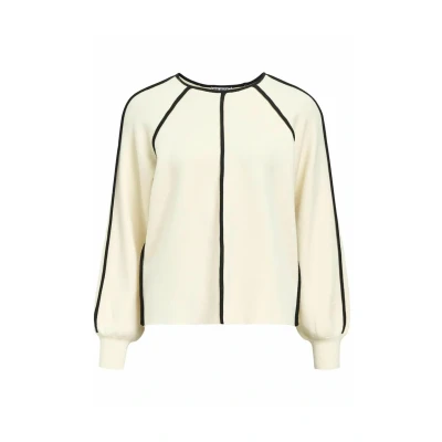 Afbeelding van Object Objreynard Contrast DIV Trui, Dames, Maat: Large, Sandshell