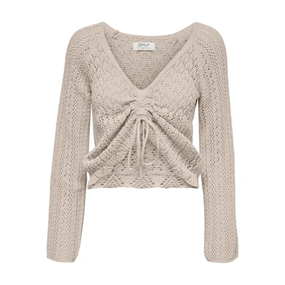 Afbeelding van ONLY Onlnola LIFE Ruching Trui, Dames, Maat: Medium, Pumice stone