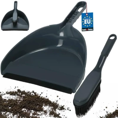 Afbeelding van KOTARBAU® Handveegset handveger met rubberen borstelharen + veegschep lip voor vuil stof vachtharen