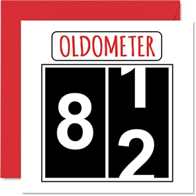 Afbeelding van Leuke 82e verjaardagskaarten voor mannen vrouw Oldometer Happy Birthday Card papa mama overgrootvader opa oppas oma oom tante, 145mm x wenskaarten, verjaardagskaart