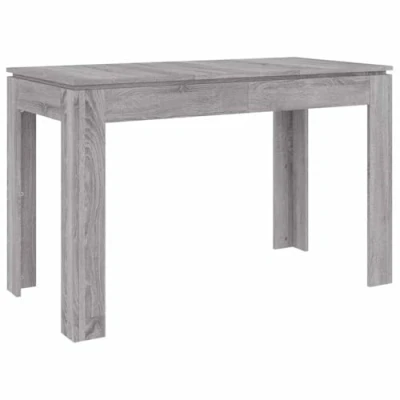 Afbeelding van vidaXL Eettafel 120x60x76 cm bewerkt hout grijs sonoma eikenkleurig, eetkamertafel, tafel, dinertafel, keukentafel, woonkamertafel, restauranttafel