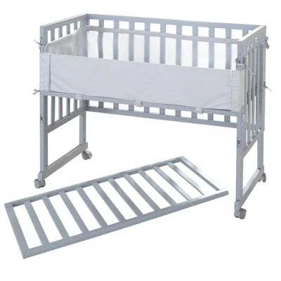 Afbeelding van roba Wieg &amp; Co sleeper 3in1 met Barriere Style grijs