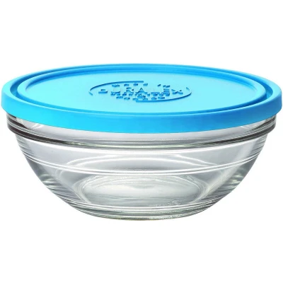 Afbeelding van Hermetische Lunchtrommel Duralex Bol Red Freshbox Blauw (970 ml) (ø 17 x 7 cm)