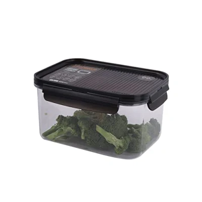 Afbeelding van LocknLock LBF405TRN Modulaire Voedercontainers met Deksels BPA Vrij Stapelbaar Duurzaam en Helder Tritan Plastic Vaatwasser Magnetron Vriezer Veilig, Bruin, 1,5 l