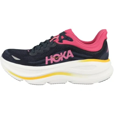 Afbeelding van HOKA Bondi Hardloopschoenen voor op de weg, Dames, Maat: 41 1/3, Varsity navy/nautical dusk Textiel/ synthetisch