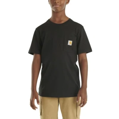 Afbeelding van Carhartt Uniseks T shirt met korte mouwen voor kinderen, Zwart, 10 12