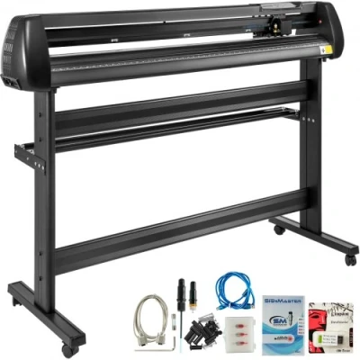 Afbeelding van VEVOR Vinylsnijder, 133 cm, handmatige vinylprinter, plotter met vloerhouder, vinyl instelbare krachtsnelheid
