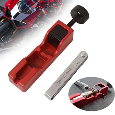 Afbeelding van Oldbones Bougiegap gereedschap met voelmeter, universele bougie gapper afsteller compatibel de meeste 10 mm 12 14 16 bougies, gapmeter voelmeters (rood)