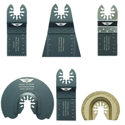 Afbeelding van 6 x TopsTools FAKA6 Fast Fit Mix Blades Compatibel met Dewalt Stanley Black en Decker Bosch Fein (Non StarLock) Makita Milwaukee Hitachi Parkside Ryobi Worx Workzone Multitool Accessoires