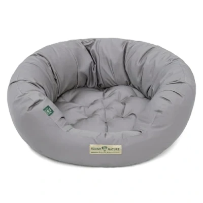 Afbeelding van Hound &amp; Nature Öko hondenbed St. Moritz rond, knuffelig en wasbaar, Donut hondenmand voor kleine honden (S 65x60 cm, lichtgrijs)